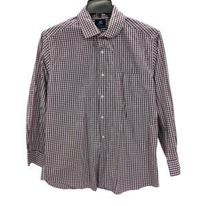 Gingham Button Up Shirt Men Size L Academia Casual Professional Y2K Heritage